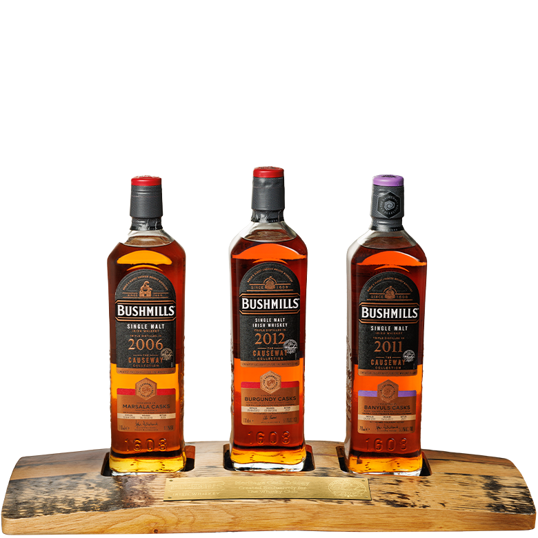 Bushmills Heritage Cask Trilogy with Plinth