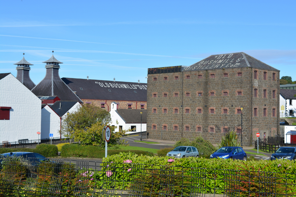 A photo of Bushmills Whiskey Distillery in Ireland