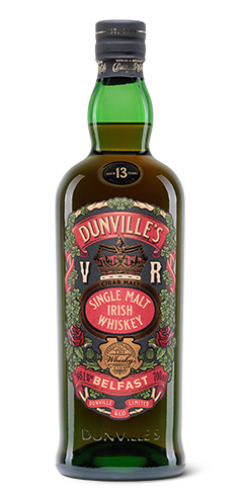 A bottle of Dunville's Cigar Malt whiskey