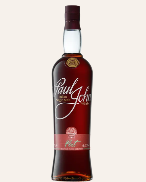 A bottle of Paul John whisky