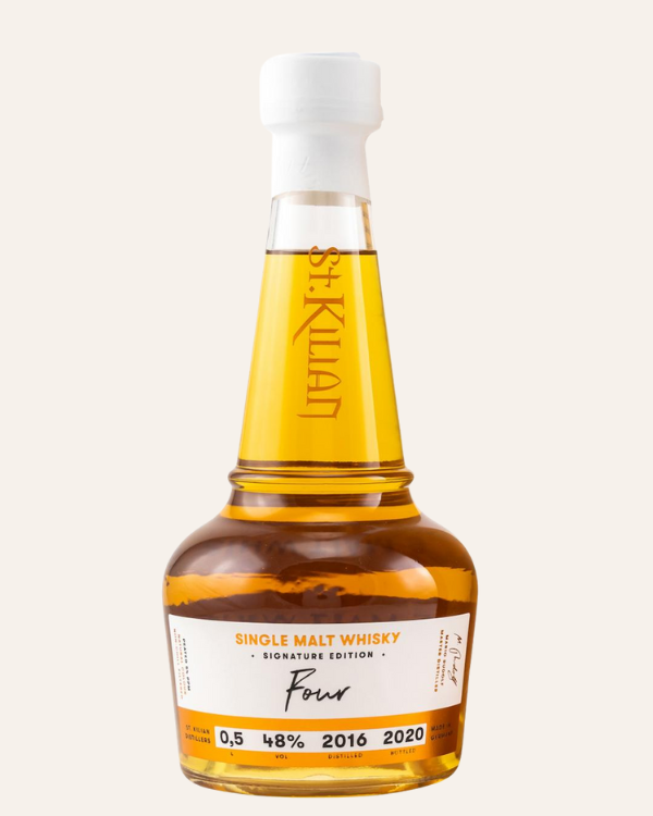 A bottle of St. Kilian Distillers whisky